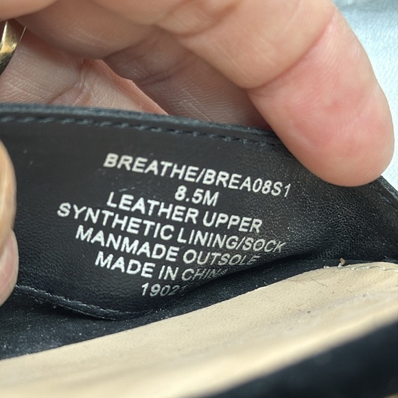 (T5) Steve Madden Women's Breathe Slingback Wedge Sandals, Black Suede, 8.5 M - Picture 7 of 10